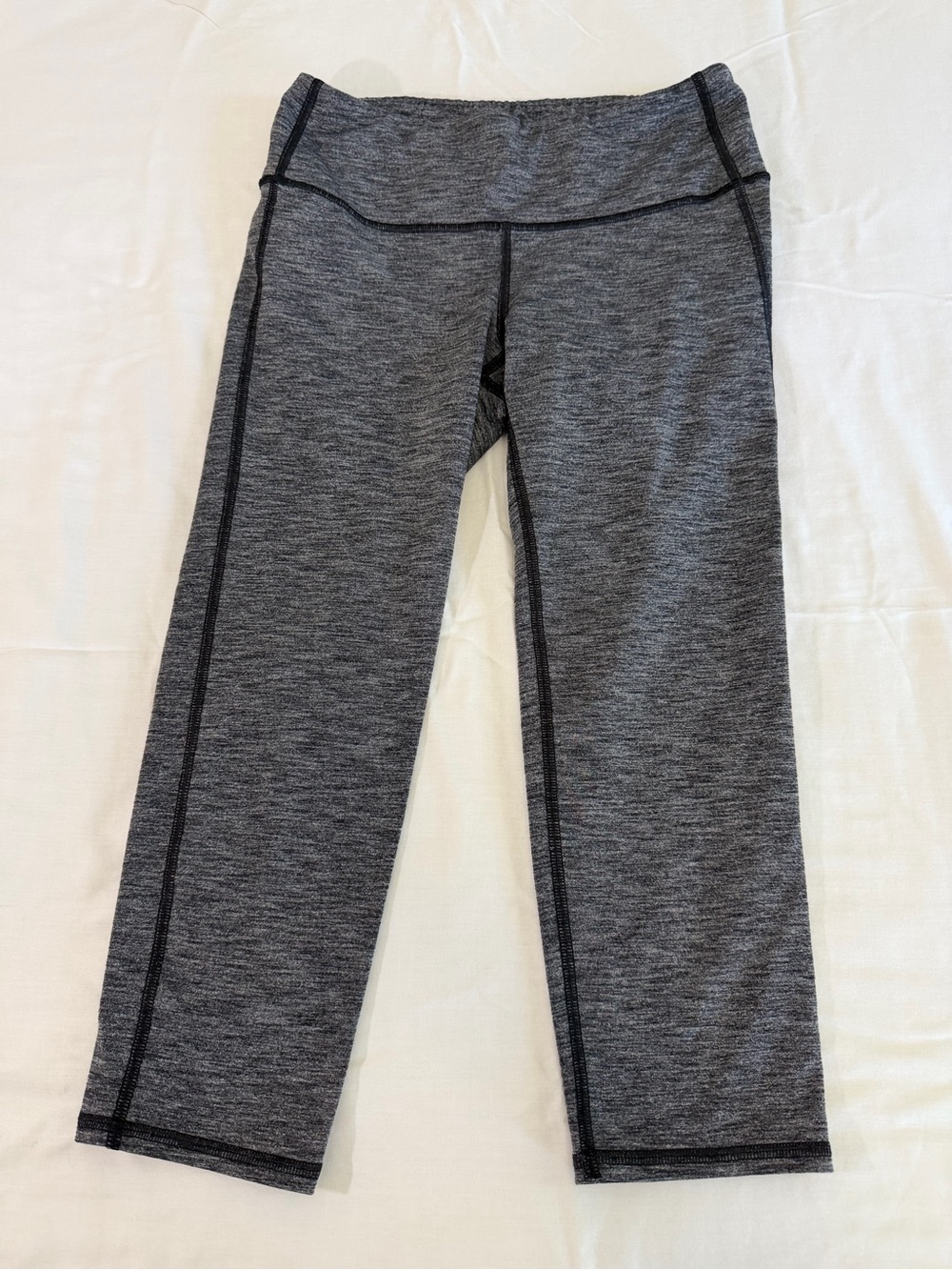 Athleta Girls Grey Marled Active Leggings
